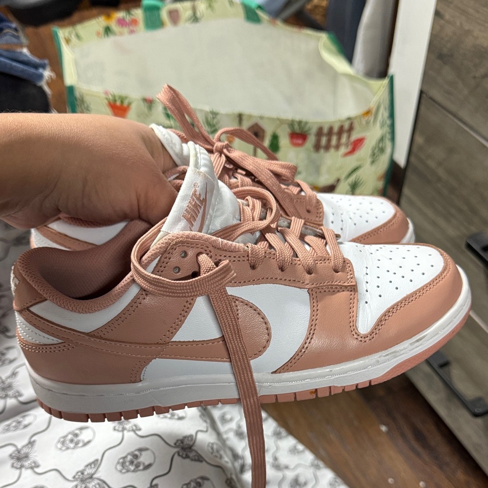 Nike Women's Blush and White Sneakers
